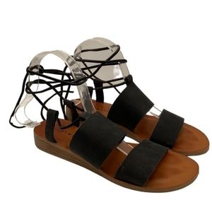 Lucky Brand Black Strappy Summer Sandals Size 7